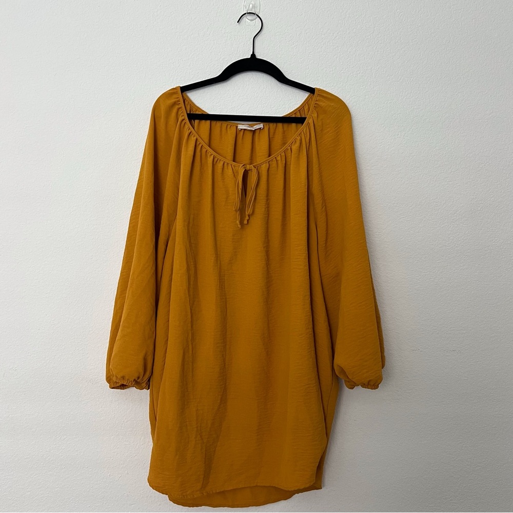 Como Blu Women Long Sleeve Mustard Blouse Size 2X